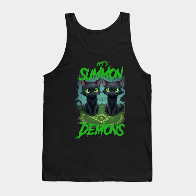 Let's Summon Demons - Evil Black Cats Edition 2 Tank Top by SergioCoelho_Arts
